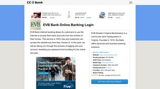 EVB Bank Online Banking Login - CC Bank