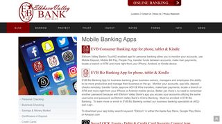 Mobile Banking | Elkhorn Valley Bank and Trust