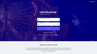 Expedia Partner Central - Login