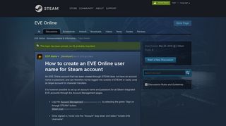 How to create an EVE Online user name for Steam account :: EVE ...