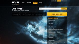 Login Issues – EVE Online