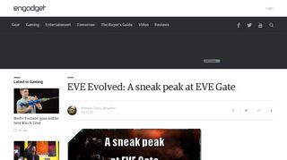 EVE Evolved: A sneak peak at EVE Gate - Engadget