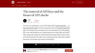 The removal of API keys and the future of API checks - taabe.net blog