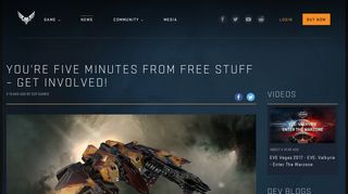 You're Five Minutes from Free Stuff – Get Involved! - EVE: Valkyrie ...