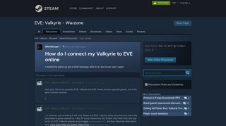 How do I connect my Valkyrie to EVE online :: EVE: Valkyrie - Warzone ...