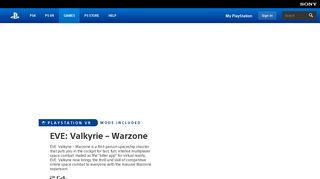 EVE: Valkyrie – Warzone Game | PS4 - PlayStation