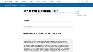 How to track users logon/logoff - Microsoft Support