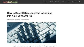 How To Know If Someone Else is Logging into Your Windows PC
