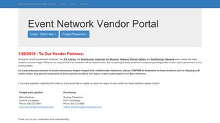 Event Network Vendor Portal