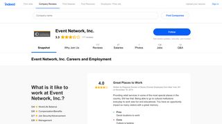 Event Network, Inc. Careers and Employment | Indeed.com