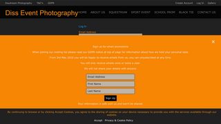 Log In - Diss Event Photography