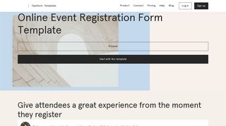 Online Event Registration Form Template | Typeform Templates