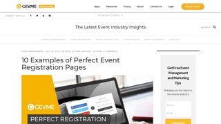 10 Best Examples of Registration Pages for Events - GEVME