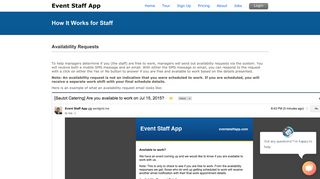 How It Works for Staff - Event Staff App