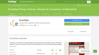 Eventbee Pricing, Features, Reviews & Comparison of Alternatives ...