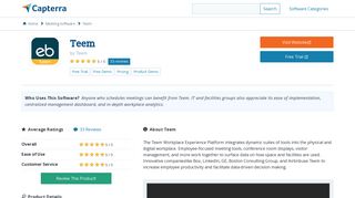 Teem Reviews and Pricing - 2019 - Capterra