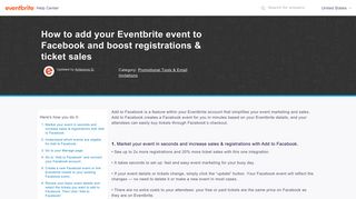 How to add your Eventbrite event to Facebook and boost registrations ...
