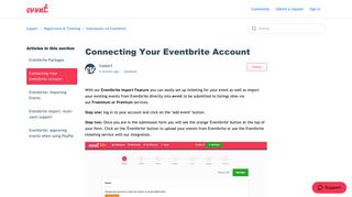 Connecting Your Eventbrite Account – Support