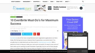 10 Eventbrite Must-do's for Maximum Success - Eventstant
