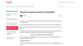 Social connect buttons: Eventful – Support