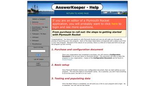 plymouth rocket - help - EventKeeper