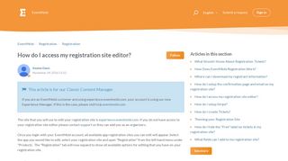 How do I access my registration site editor? – EventMobi