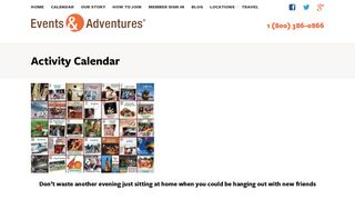Events and Adventures Calendar
