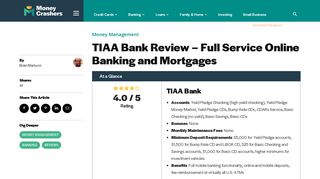 TIAA Bank Review - Full Service Online Banking and Mortgages