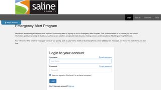 Saline Alerts - Login to your account - CAHAN/Everbridge Login