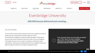 Everbridge University solutions | Everbridge