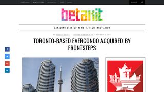Toronto-based Evercondo acquired by FRONTSTEPS | BetaKit