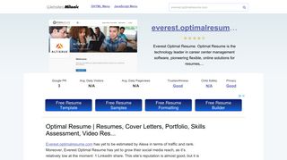 Everest.optimalresume.com website. Optimal Resume at ALTIERUS.