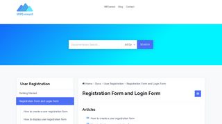 Registration Form and Login Form – WPEverest Docs