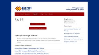 Pay Bill - Everest Self Storage