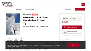 Leadership and Team Simulation: Everest V3 - Harvard Business ...
