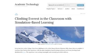 Climbing Everest in the Classroom with Simulation-Based Learning ...