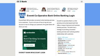 Everett Co-Operative Bank Online Banking Login - CC Bank