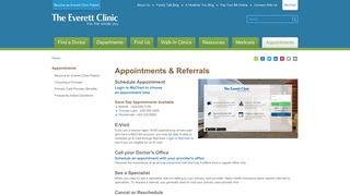 Appointments & Referrals | The Everett Clinic