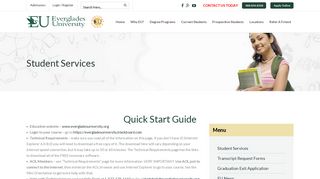 Quick Start Guide - Student Services - Everglades University