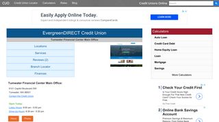 EvergreenDIRECT Credit Union - Tumwater, WA - Credit Unions Online