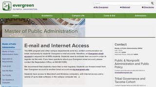 E-mail and Internet Access | The Evergreen State College
