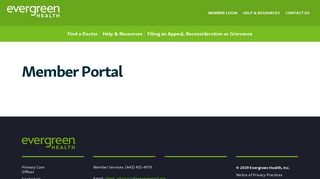 Member Portal - Evergreen Health