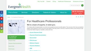 For Healthcare Professionals | Kirkland, WA | EvergreenHealth