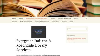 Evergreen Indiana & Roachdale Library Services | Roachdale Franklin ...