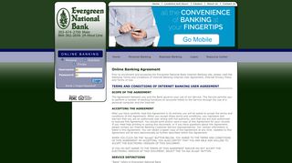 Online Banking Agreement - Evergreen National Bank