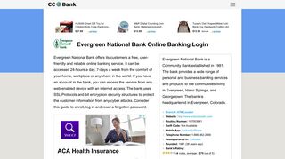 Evergreen National Bank Online Banking Login - CC Bank