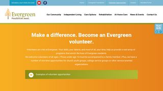 Volunteer Opportunities – Evergreen - Evergreen Oshkosh