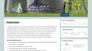 Volunteer – Evergreen Audubon | The Evergreen Nature Center