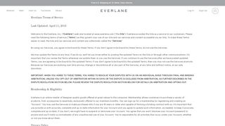 Terms of Service | Everlane