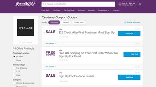 Everlane Promo Codes, 14 Coupons 2019 - RetailMeNot